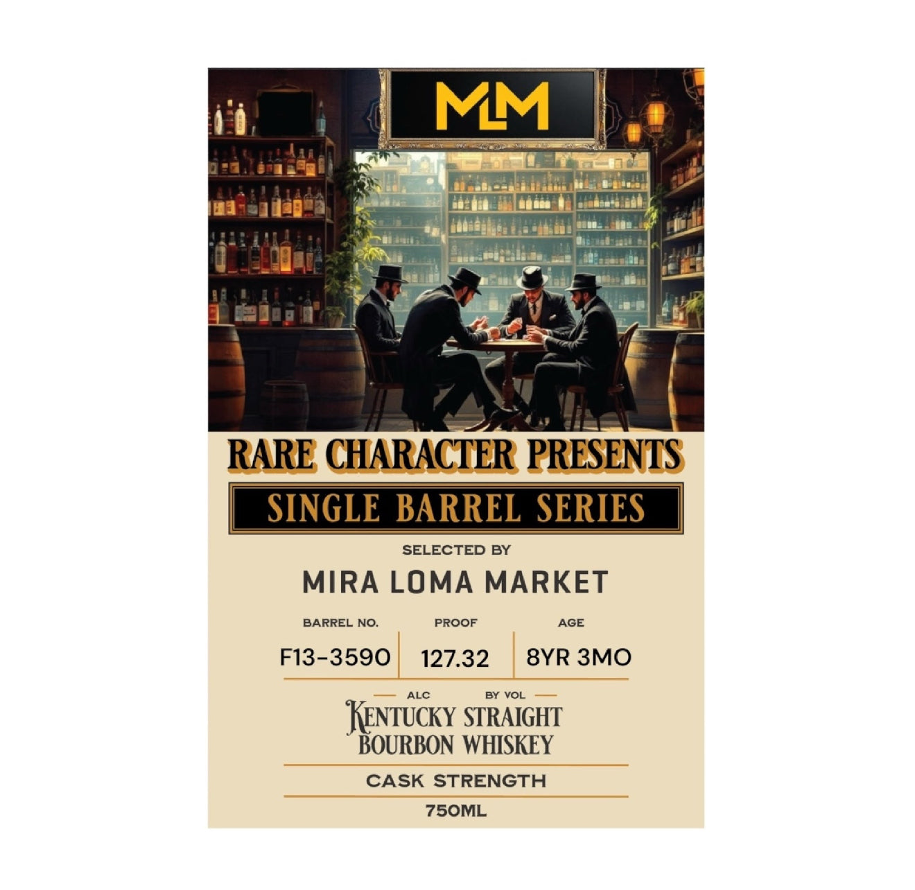 Rare Character Single Barrel Limited Release 127.3 Proof 8 Year Old Bourbon Whiskey 750ml (MLM Exclusive)
