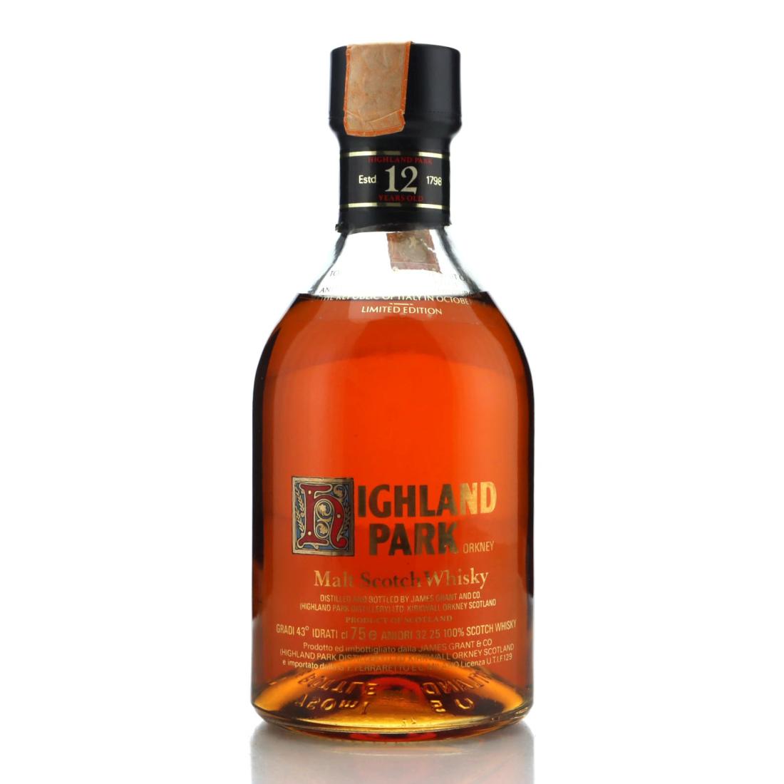 1980 Highland Park 12 Year Old Limited Edition Queen Elizabeth II's Visit to Italy Single Malt Scotch Whisky 750ml