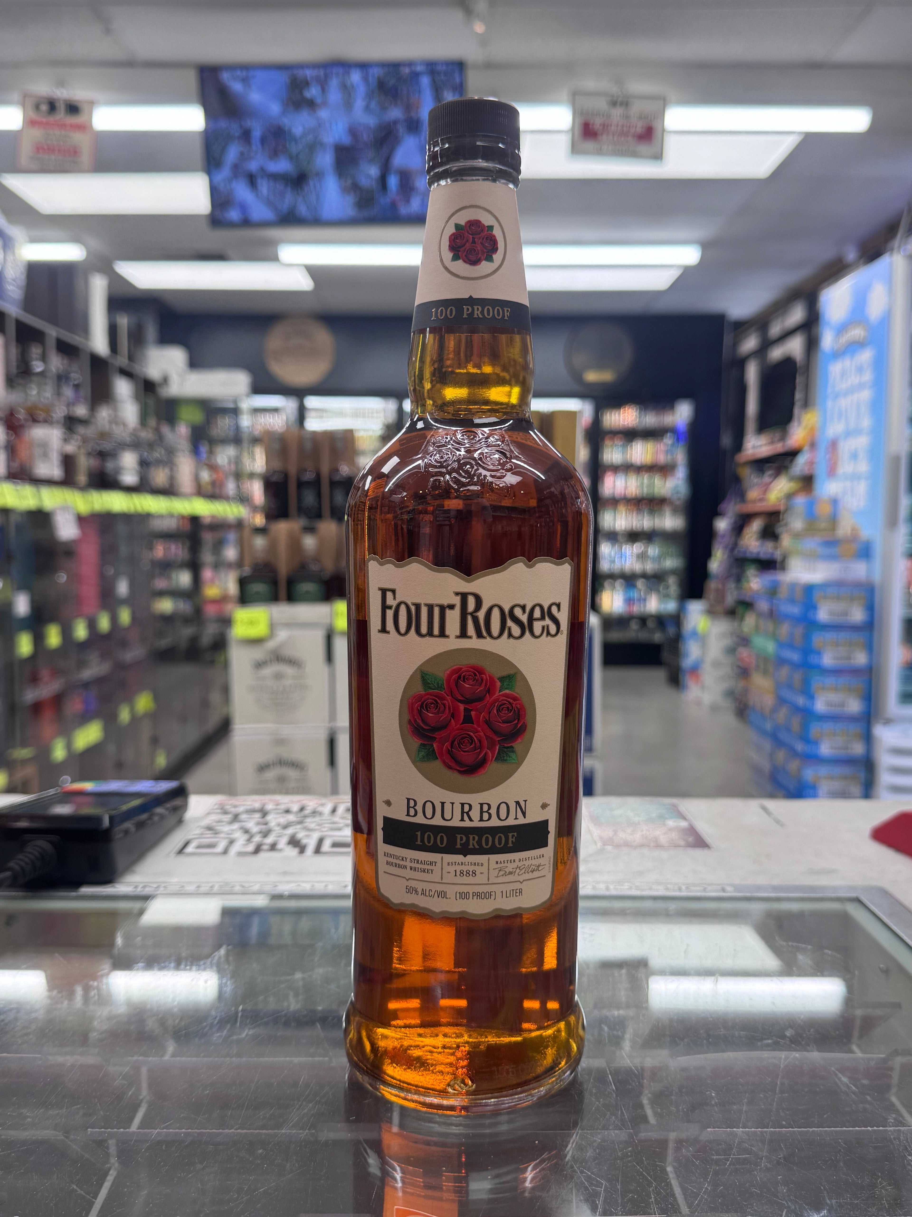 Four Roses Kentucky Straight Bourbon Whiskey 100 Proof 1 Liter