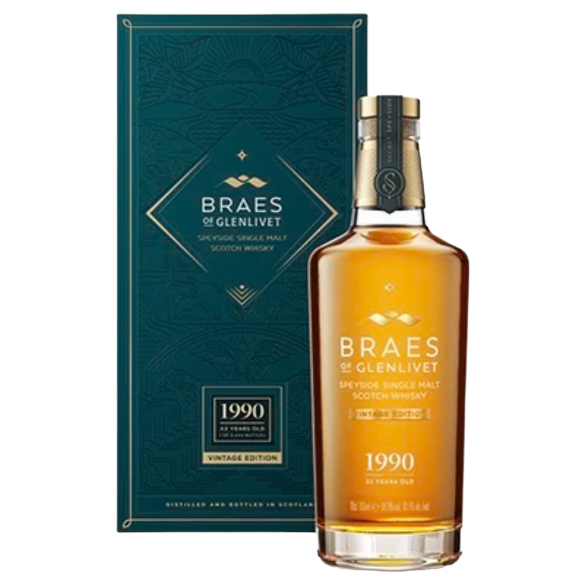 1990 Secret Speyside Braes of Glenlivet Vintage Edition 32 Year Old Single Malt Scotch Whisky 750ml