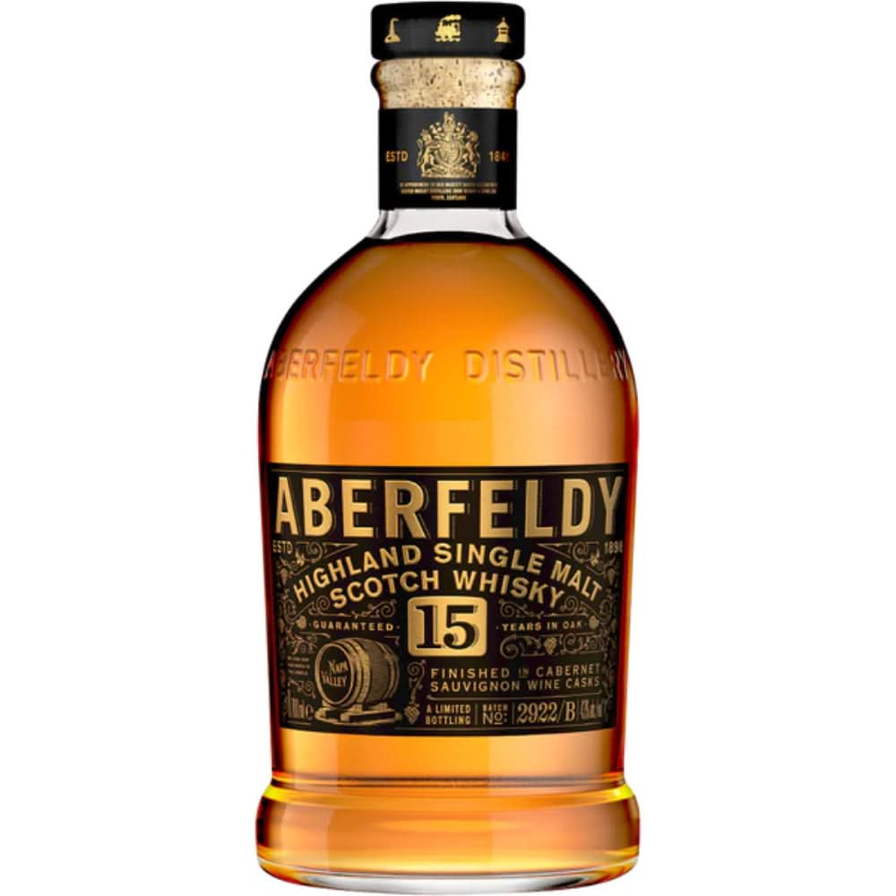 Aberfeldy Cabernet Sauvignon Cask Finish 15 Year Old Single Malt Scotch Whisky 700ml
