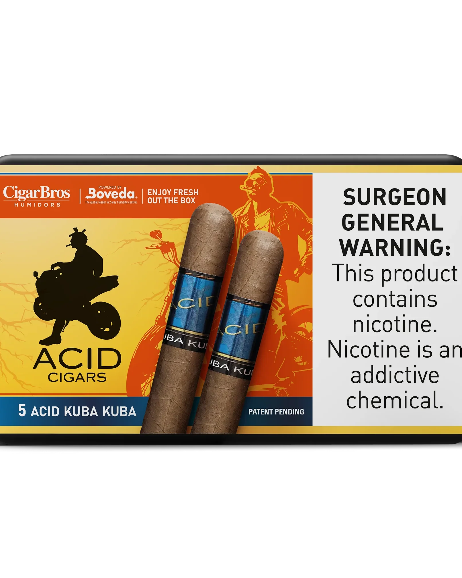 Acid Kuba Kuba Cigar With Personal Humidor by CigarBros (Box of 5)