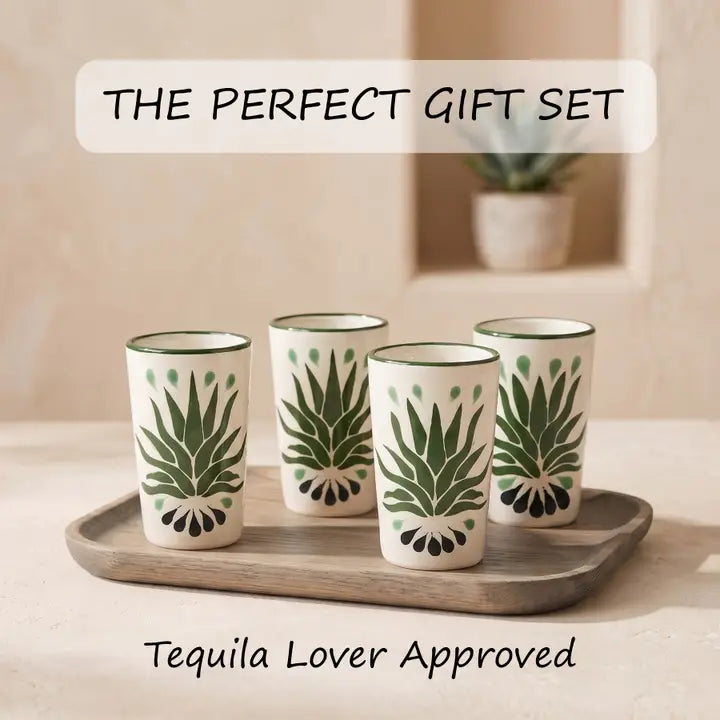 Agave Design Shot Glasses 4-Oz 4-Pack