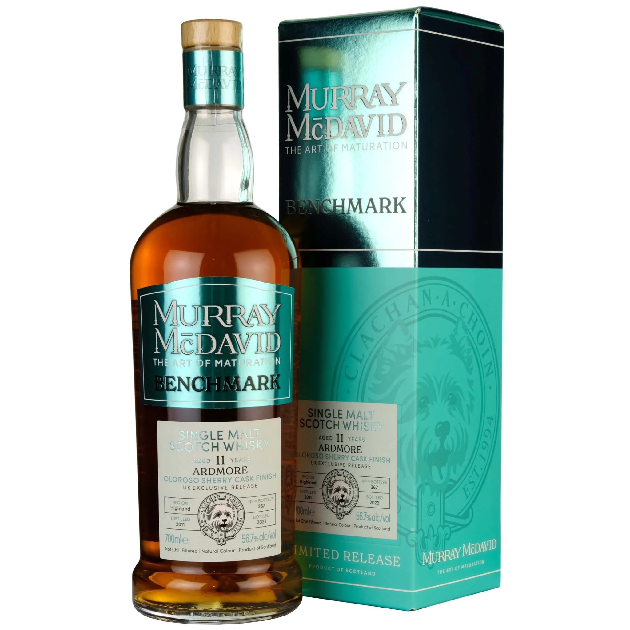 Murray McDavid Benchmark Ardmore Oloroso Sherry Cask Finish 11 Year Old Single Malt Scotch Whisky 750ml