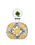 Azulejos Talavera Añejo Bottle #3 (Green and yellow/Flowers) 750 ml