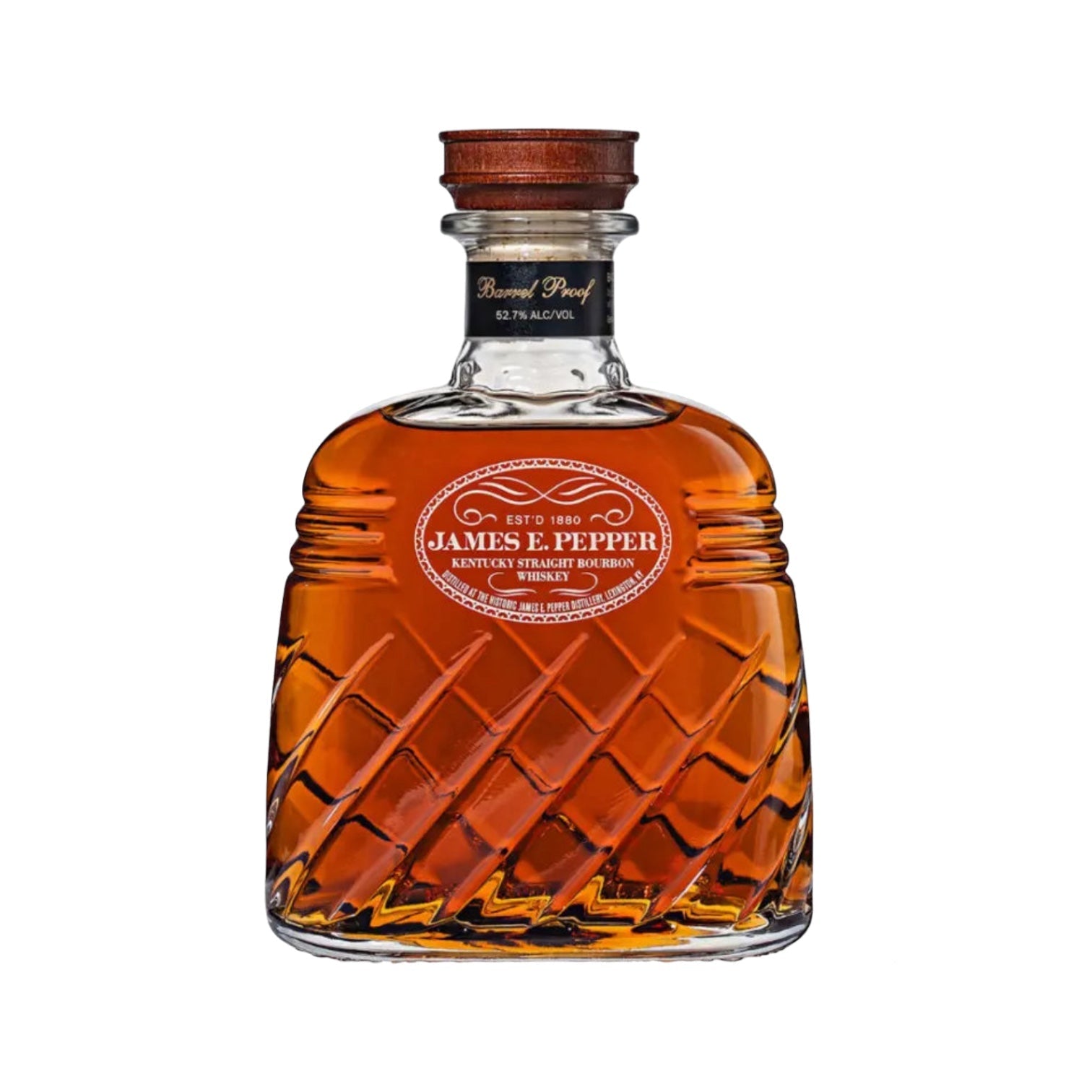 James E. Pepper Decanter Barrel Proof Straight Bourbon Whiskey 750ml