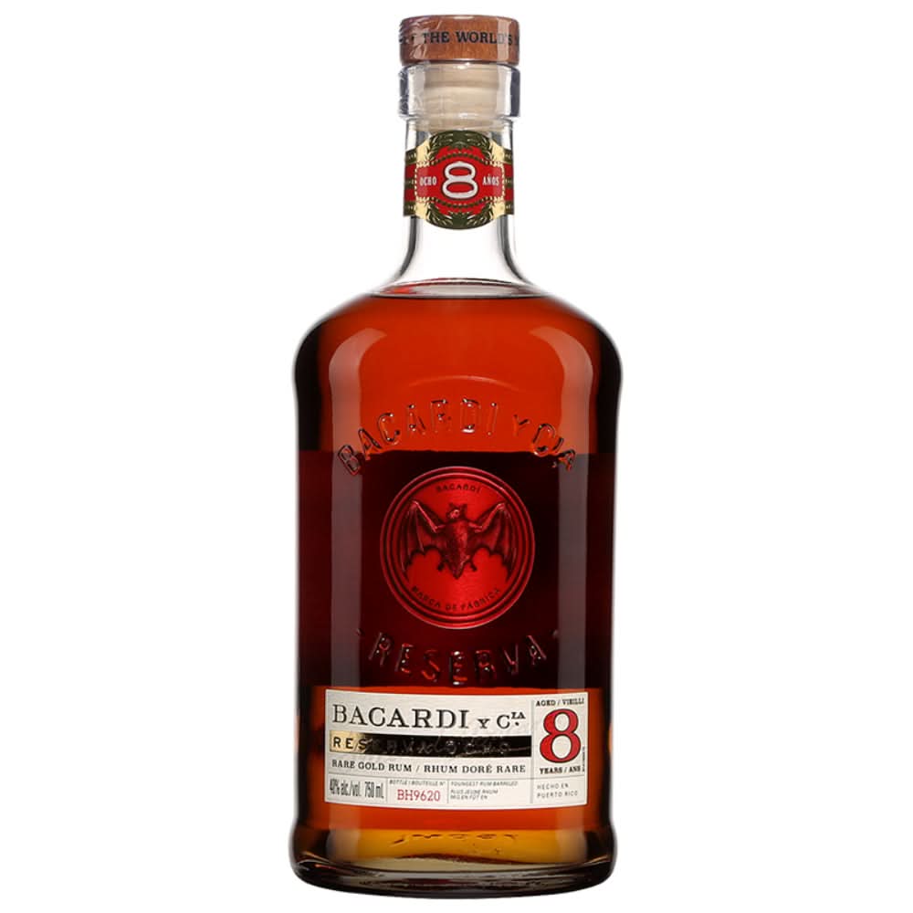 Bacardi Reserva Ocho 8 Year Old Rare Gold Rum 750ml