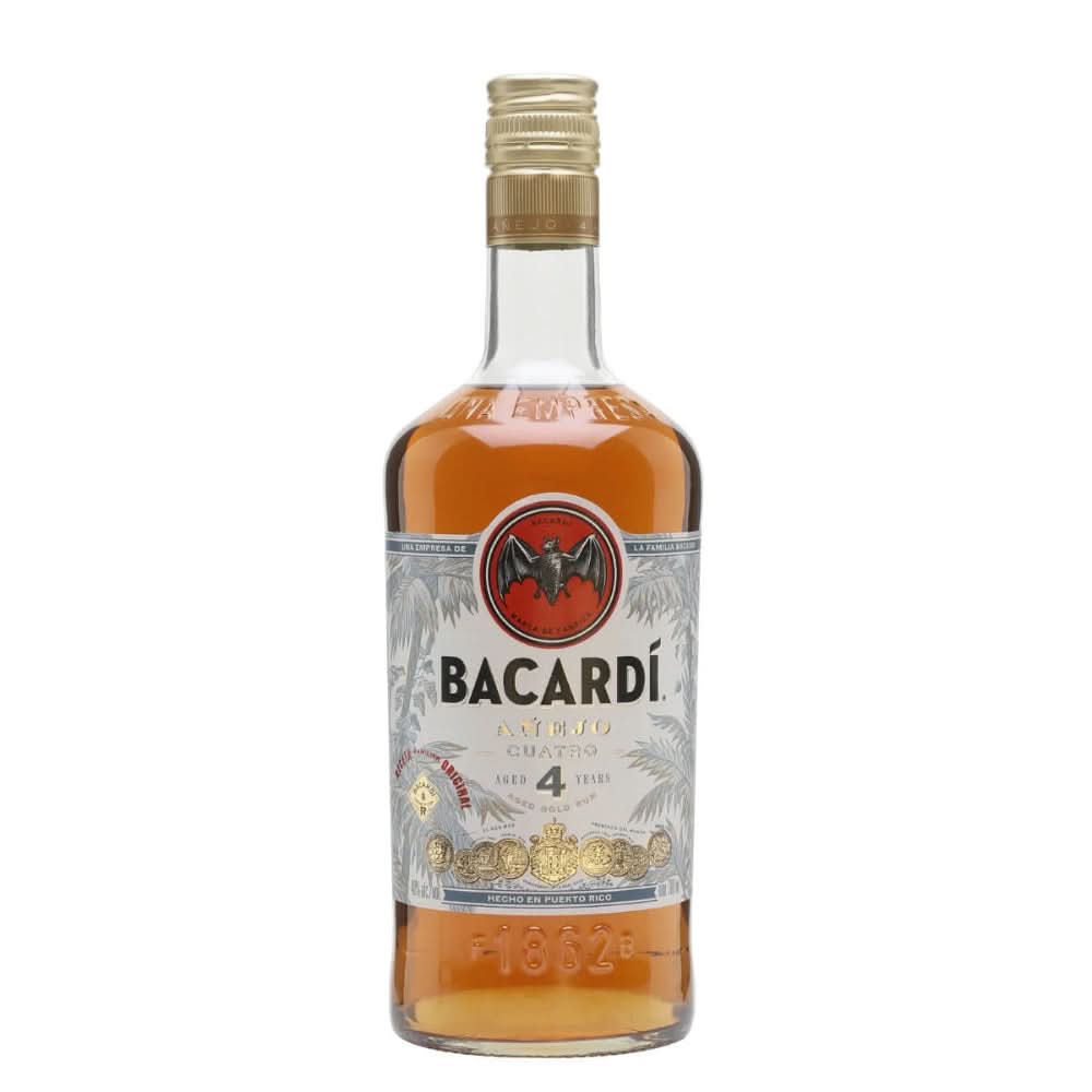 Bacardi Cuatro Anejo Rum 750ml
