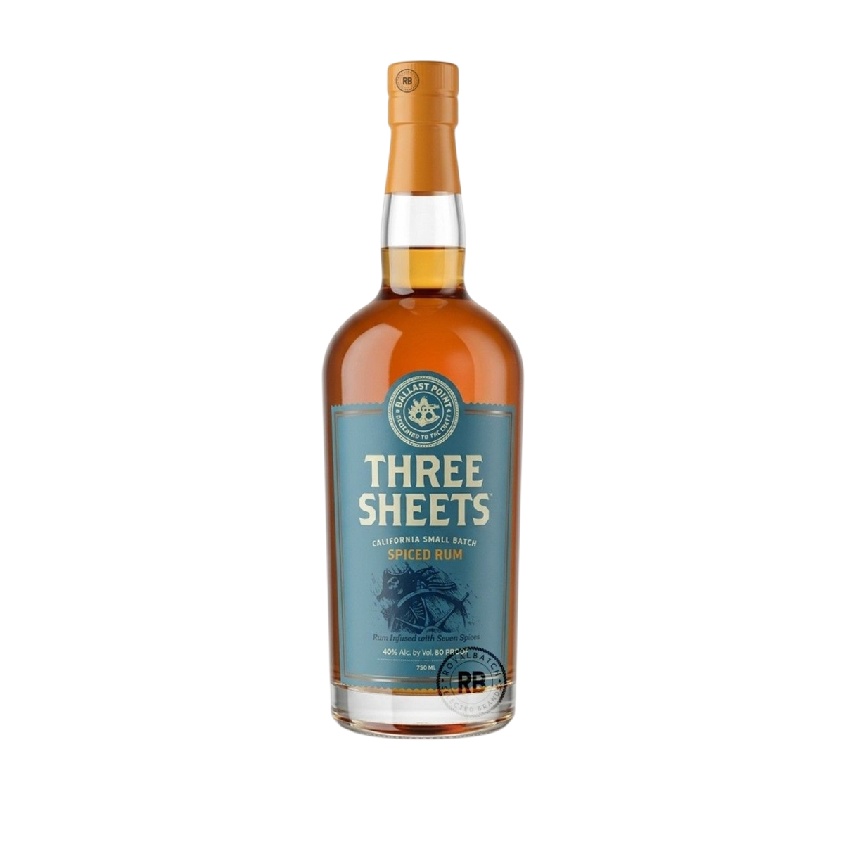 Ballast Point Three Sheets Barrel Aged Rum 80proof 750ml