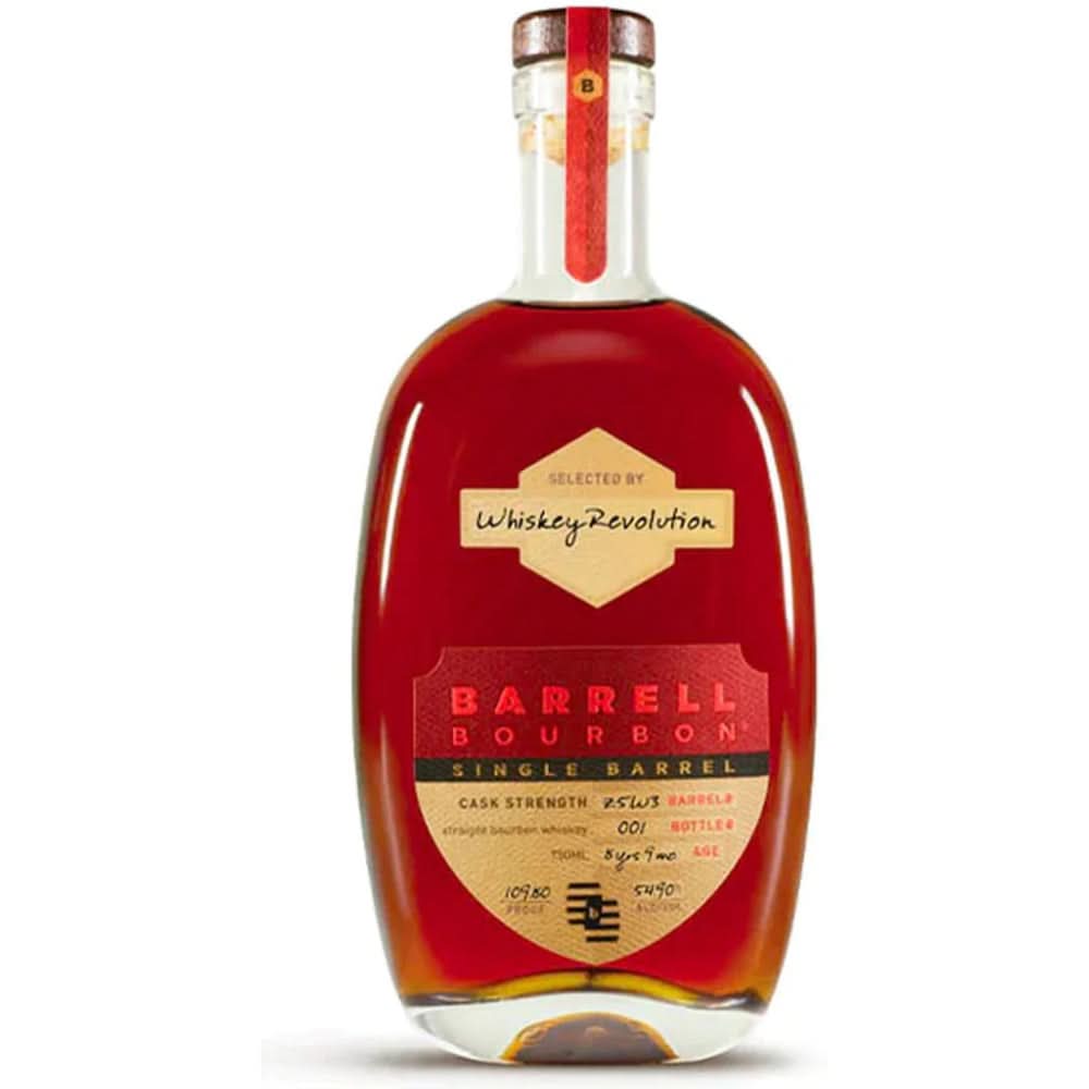 Barrell Craft Spirits Single Barrel Selected by Whiskey Revolution 109.8 Proof Straight Bourbon Whiskey 750ml