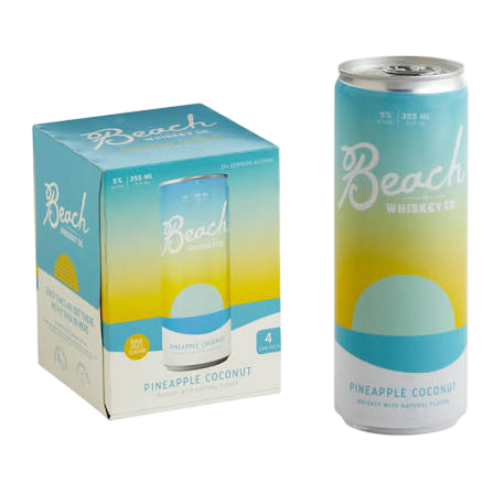 Beach Whiskey Co Pineapple Coconut (4 pack) 355 ml