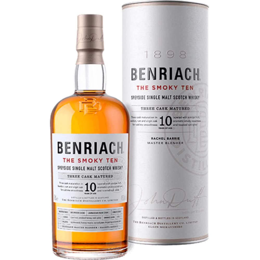 Benriach The Smoky Ten Year Old Single Malt Scotch Whisky 750ml