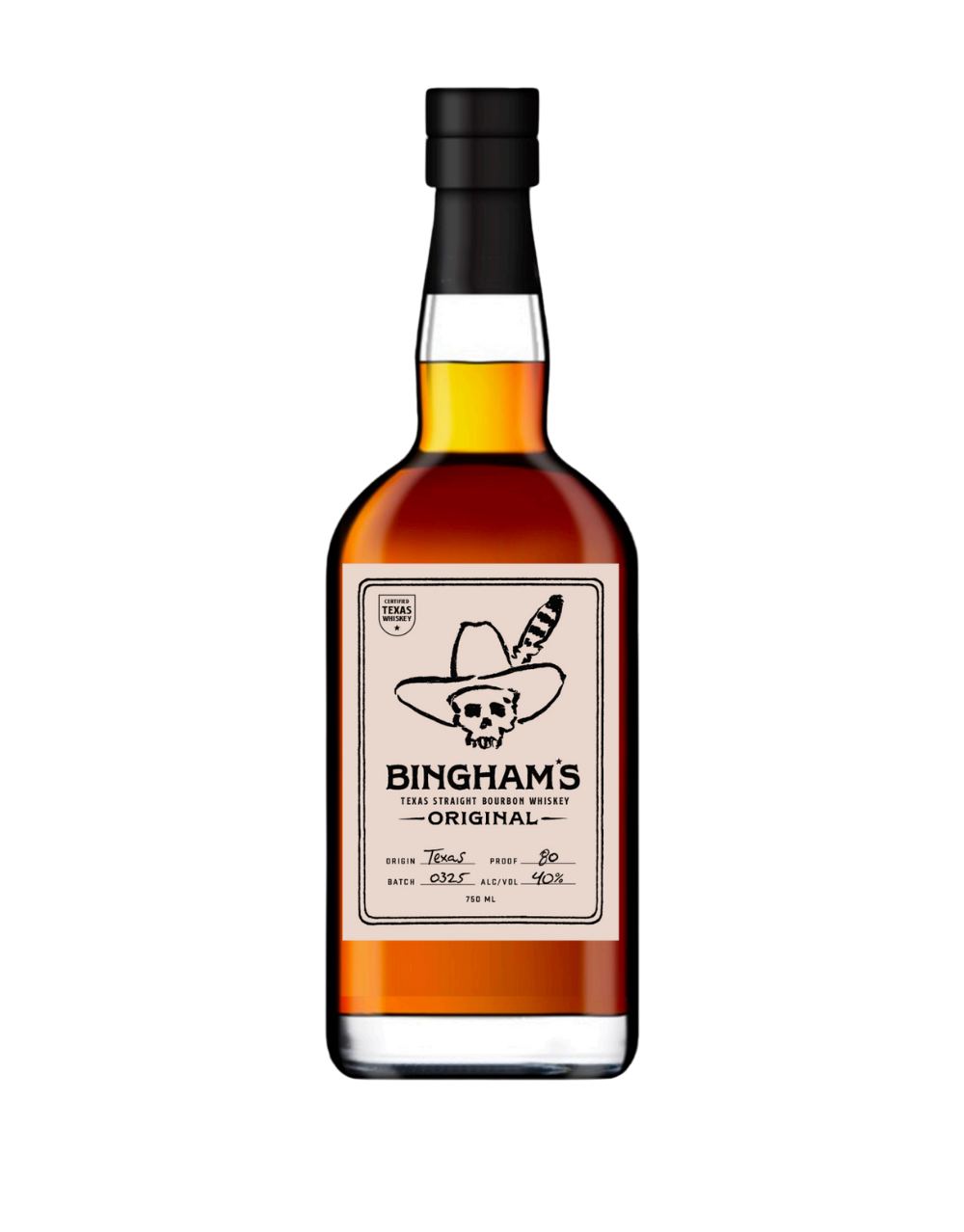 Bingham's Bourbon Original Texas Straight Bourbon Whiskey 750mL
