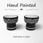 Black & White Ceramic Sipping Tequila Copita Glass 8-Oz