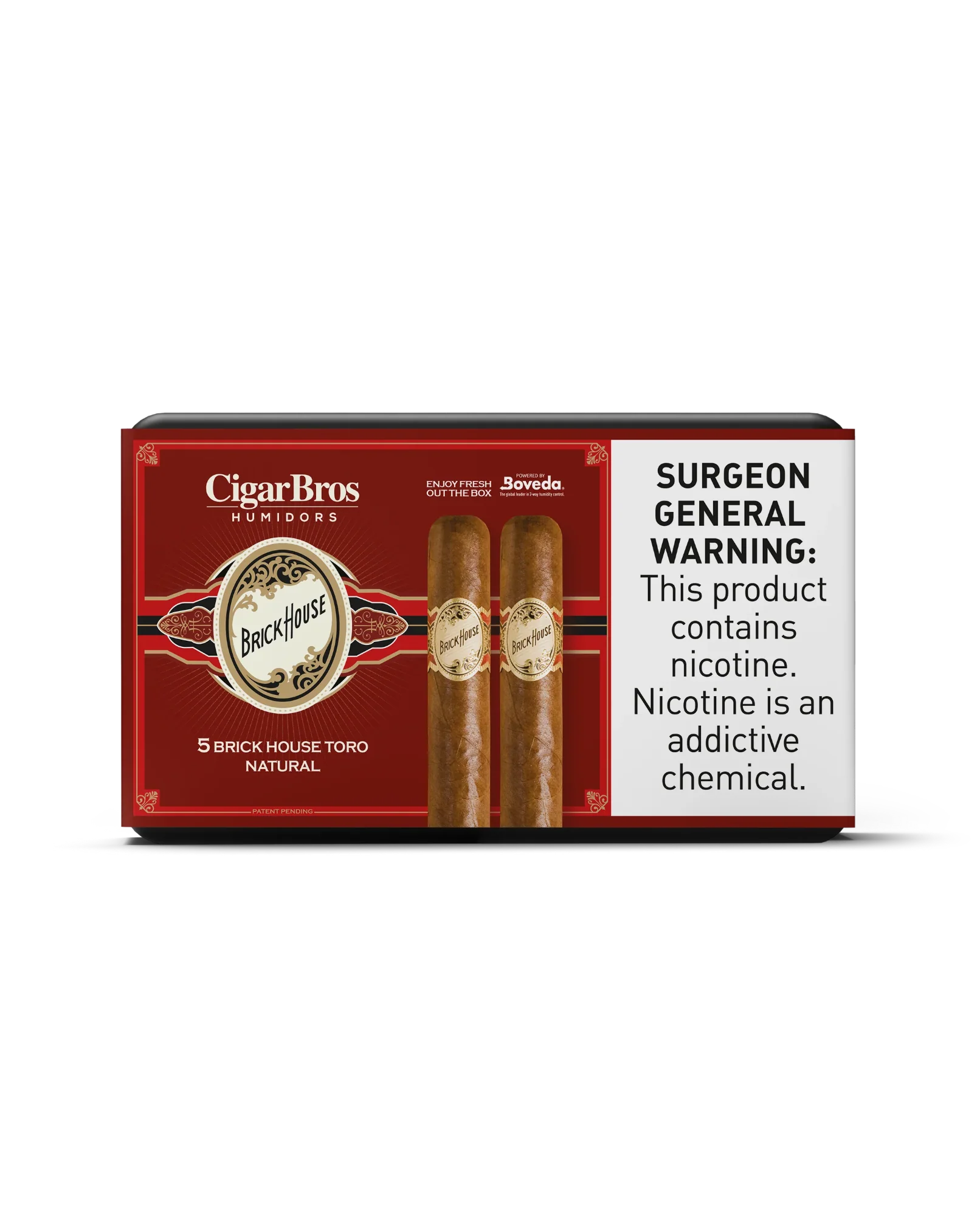 Brick House Toro Classic Cigar With Personal Humidor by CigarBros (Box of 5)