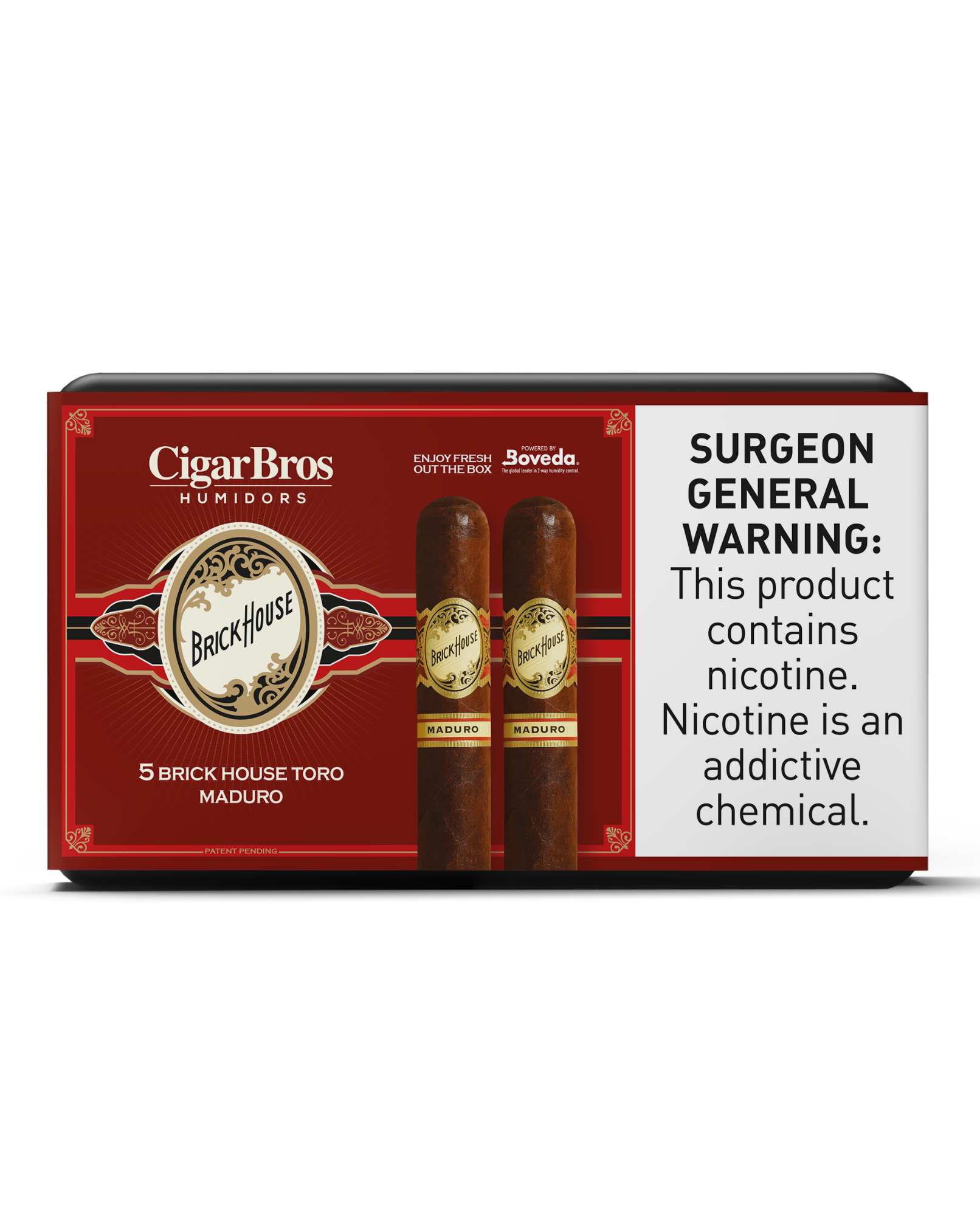 Brick House Toro Maduro Cigar With Personal Humidor by CigarBros (Box of 5)