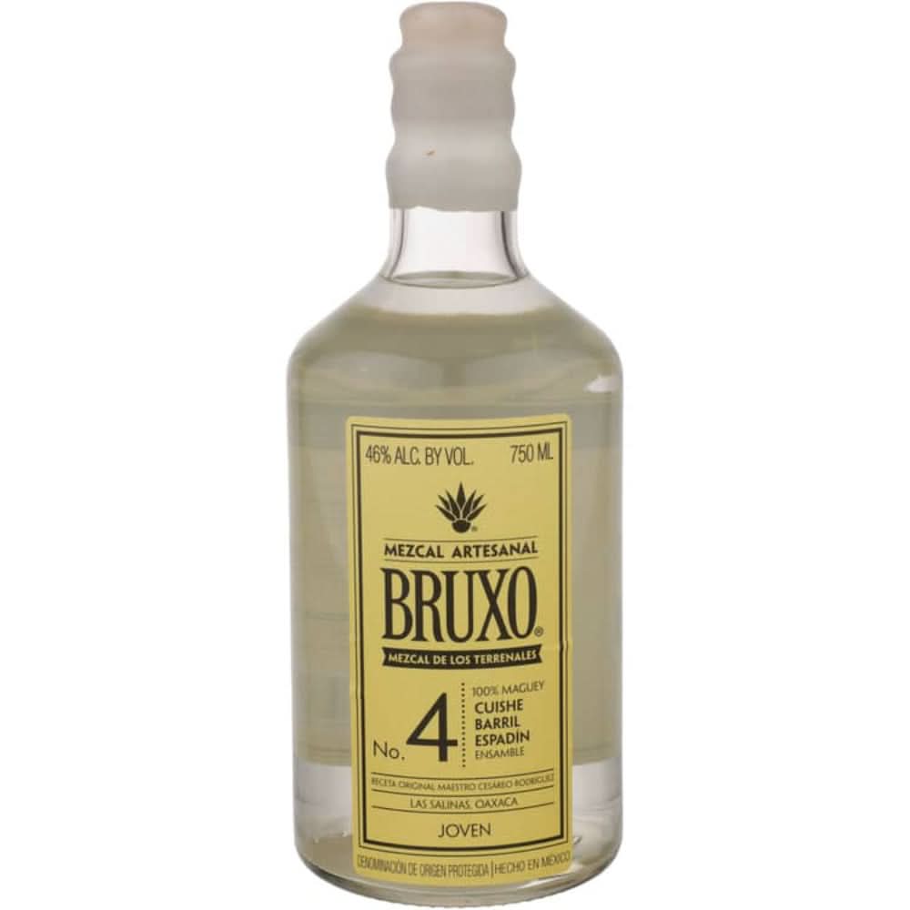 Bruxo Mezcal Artesanal Joven No. 4 Cuishe Barril Espadin Ensamble 750ml