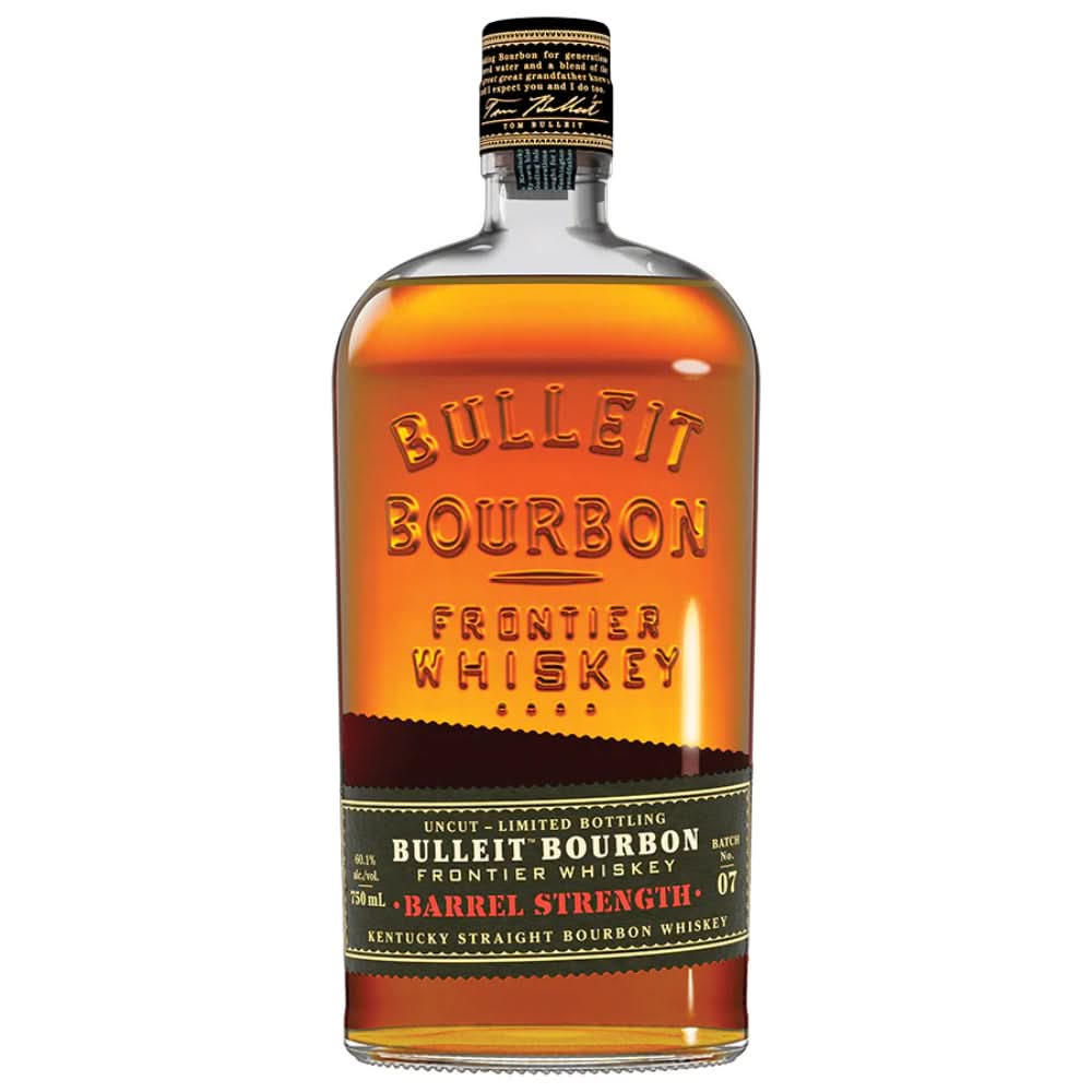 Bulleit Barrel Strength Batch 7 Straight Bourbon Frontier Whiskey 750ml