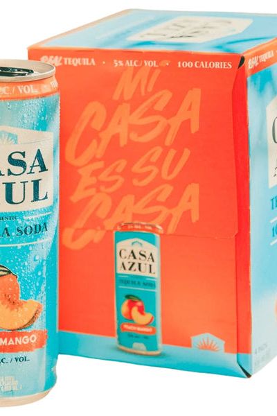 Casa Azul Peach Mango Tequila Soda 4-Pack