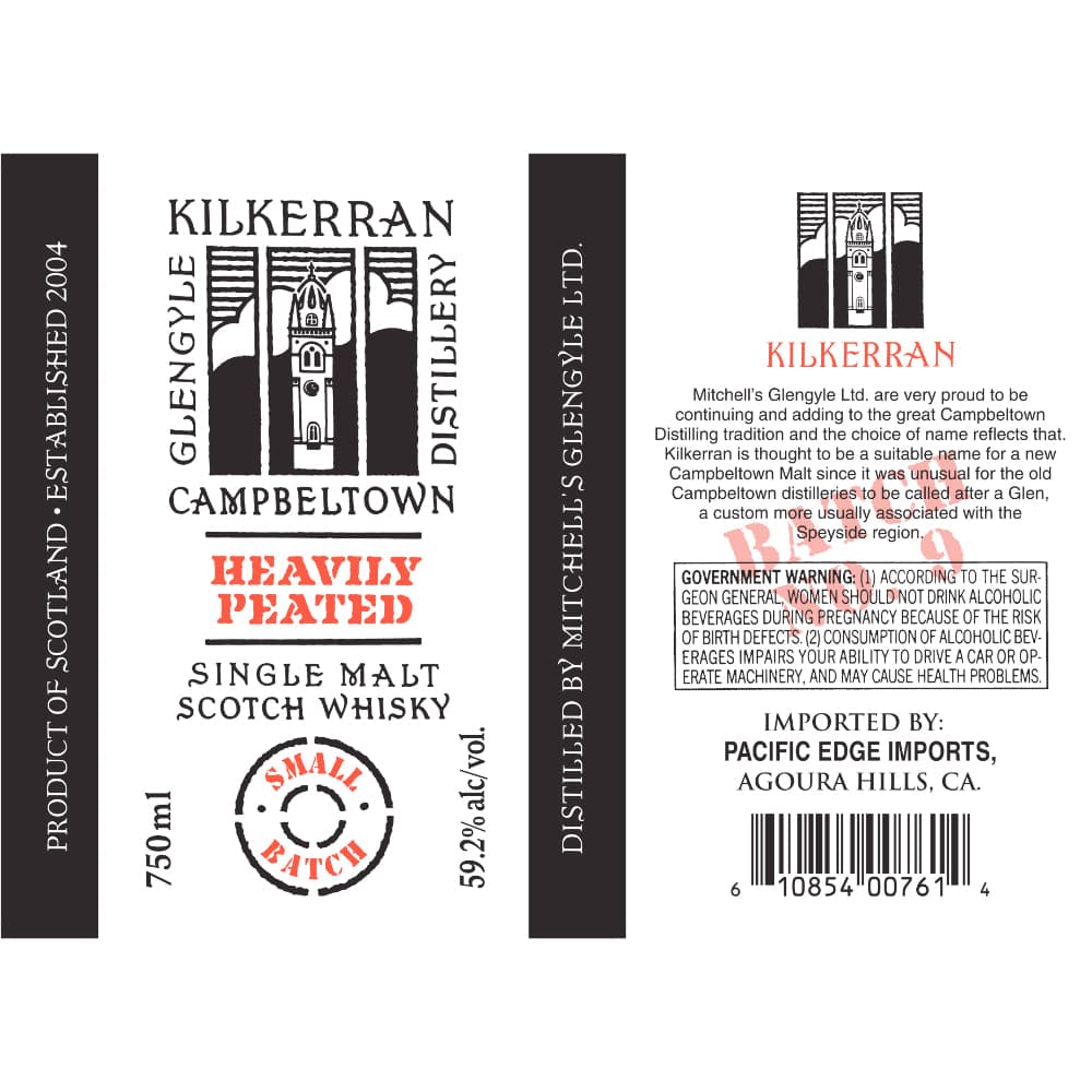 Glengyle Distillery Kilkerran Heavily Peated Batch 9 Single Malt Scotch Whisky 750ml