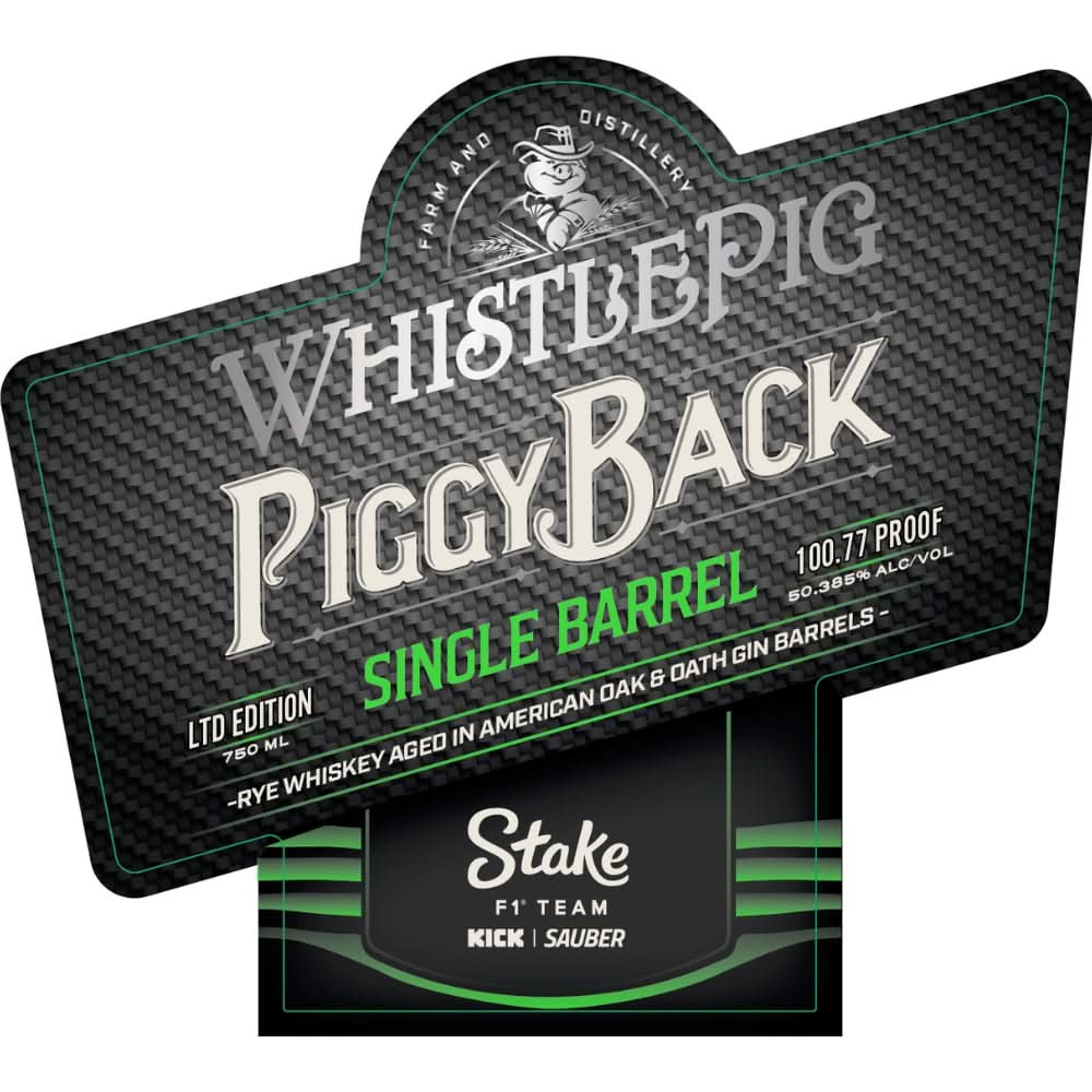 WhistlePig PiggyBack Stake F1 Team Kick Sauber 750ml Bundle 12 Pack