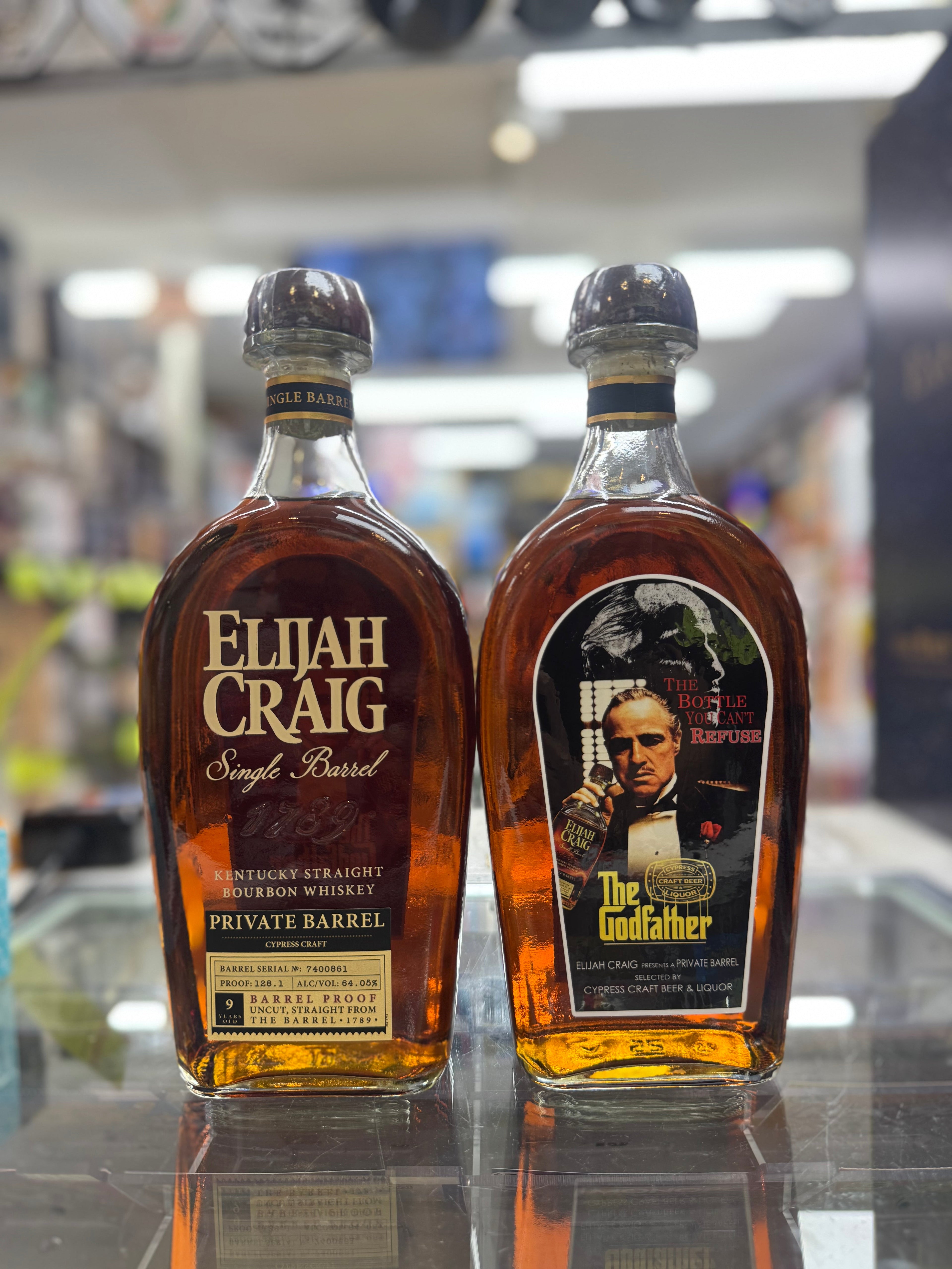 Elijah Craig 9 Year Single Barrel The Godfather Kentucky Straight Bourbon Whiskey 750ml