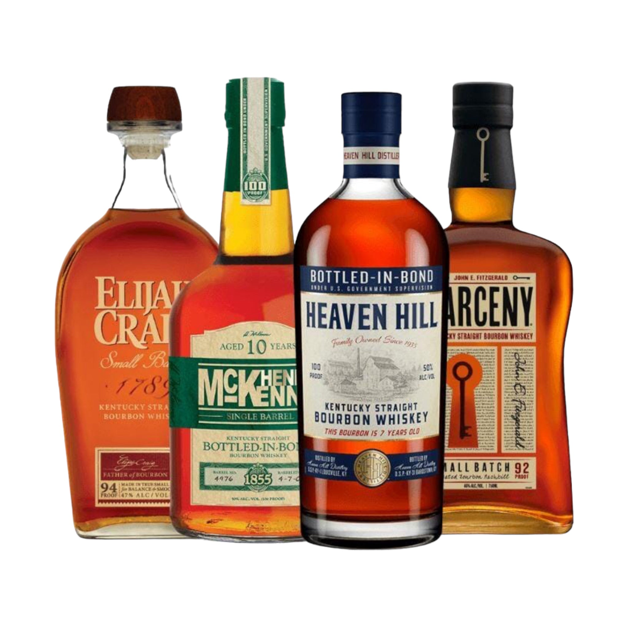 Elijah Craig Small Batch, Henry McKenna, Heaven Hill, Larceny Small Batch Bundle