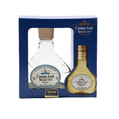Campo Azul Selecto Blanco Tequila 750ml and Reposado Tequila 200ml Gift Set