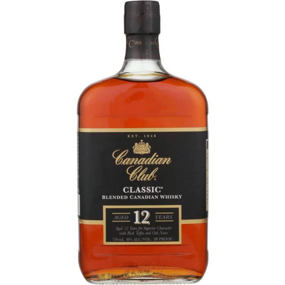 Canadian Club Small Batch Classic 12 Year Old Blended Canadian Whisky 750ml