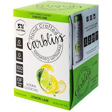 Carbliss Lemon Lime Vodka Cocktails 12-Oz Can 4-Pack