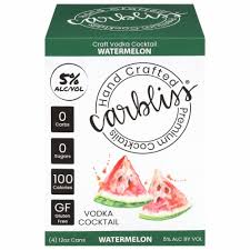 Carbliss Vodka Watermelon 12-Oz Can 4-Pack
