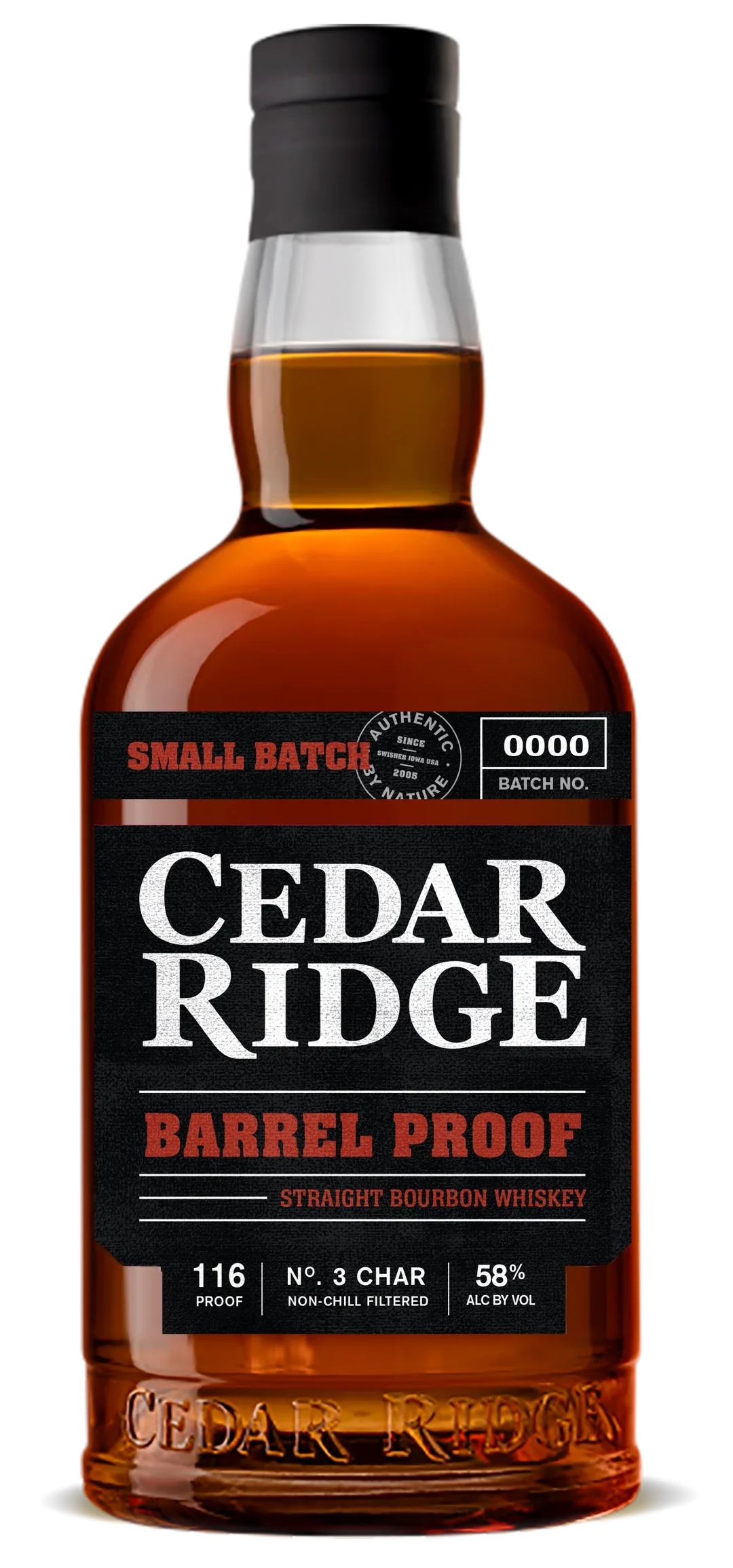 Cedar Ridge Barrel Proof Straight Bourbon Whiskey 750ml