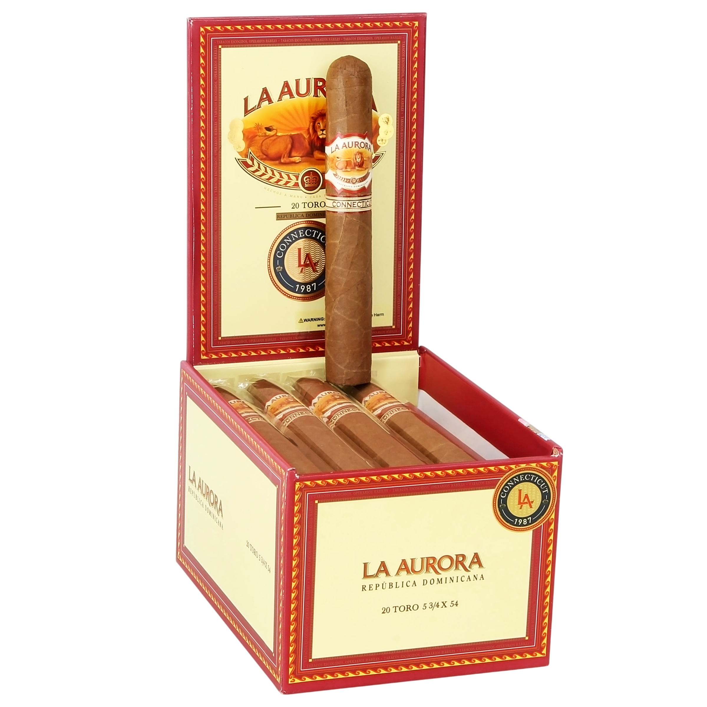 Cigar Bros La Aurora 1987 Toro Connecticut 5PK #507