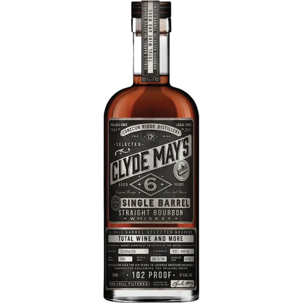 Clyde May's Single Barrel Aged 6 Years Straight Bourbon Whiskey 750ml