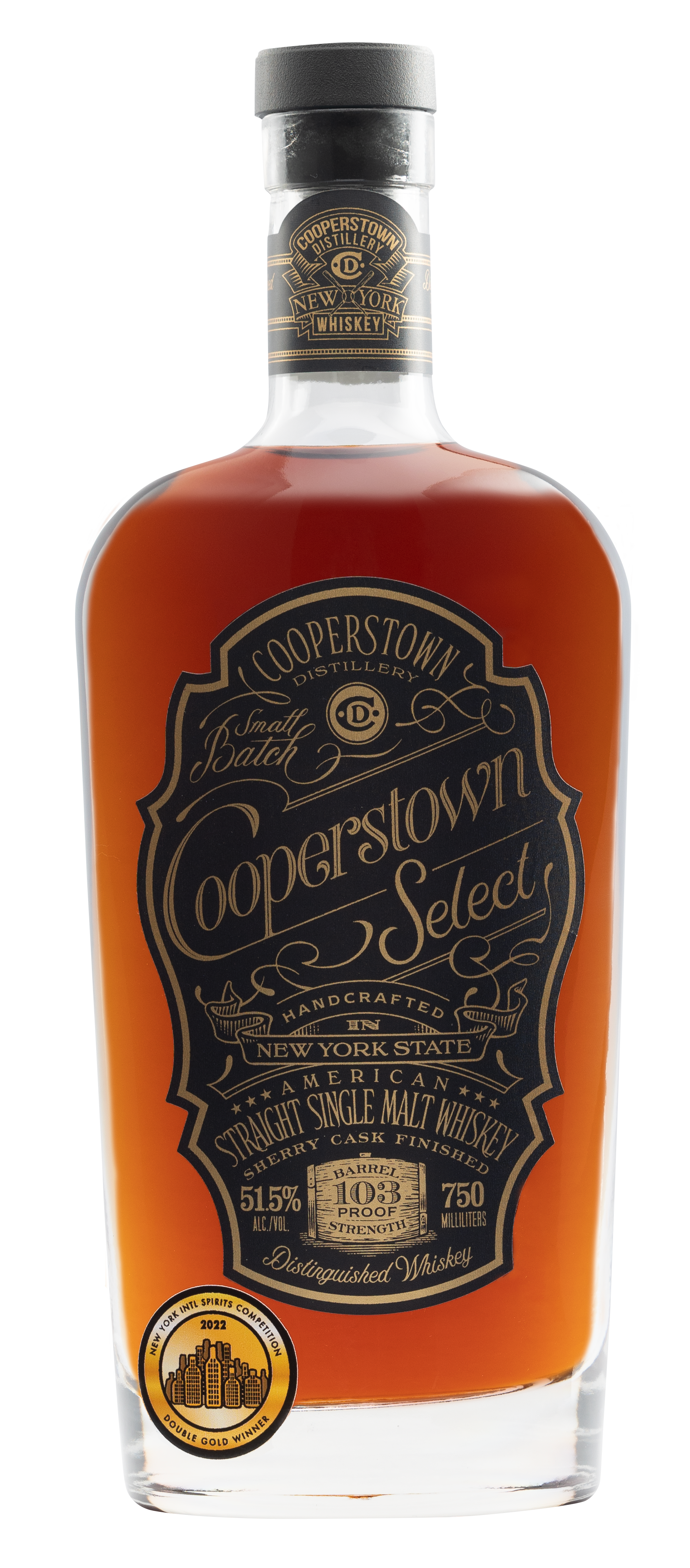 Cooperstown Select Straight American Single Malt Whiskey 750ml