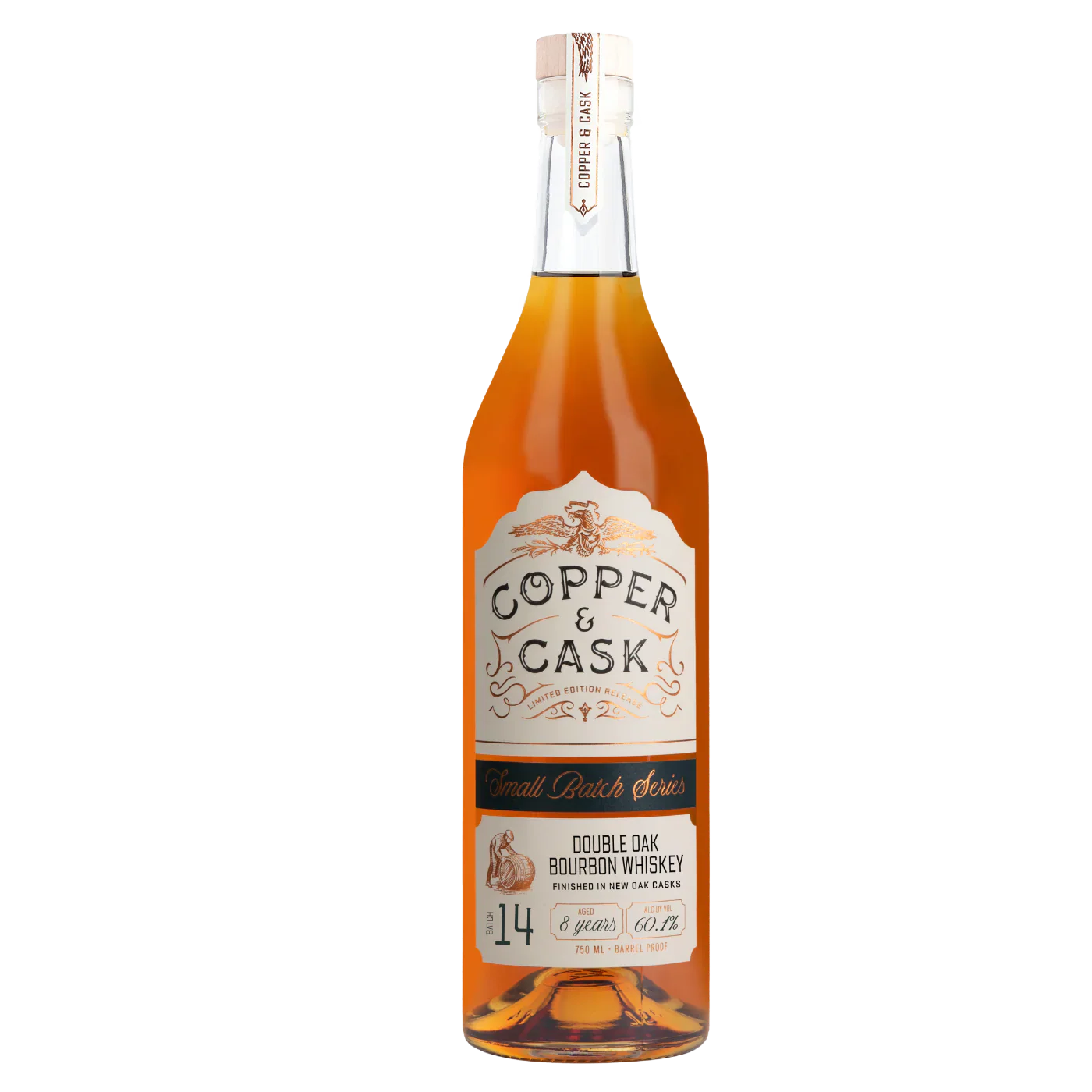 Copper & Cask Small Batch Series 014 8 Year Double Oak Bourbon Whiskey 750ml
