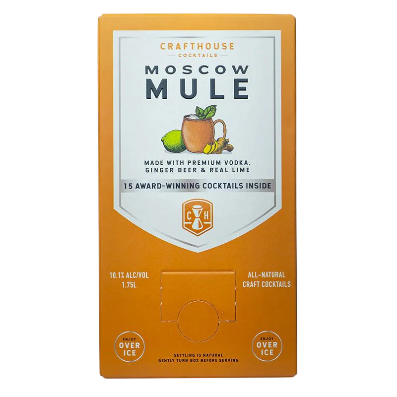 Crafthouse Cocktails Moscow Mule Premium Vodka and Ginger Beer with Real Lime 1.75 L