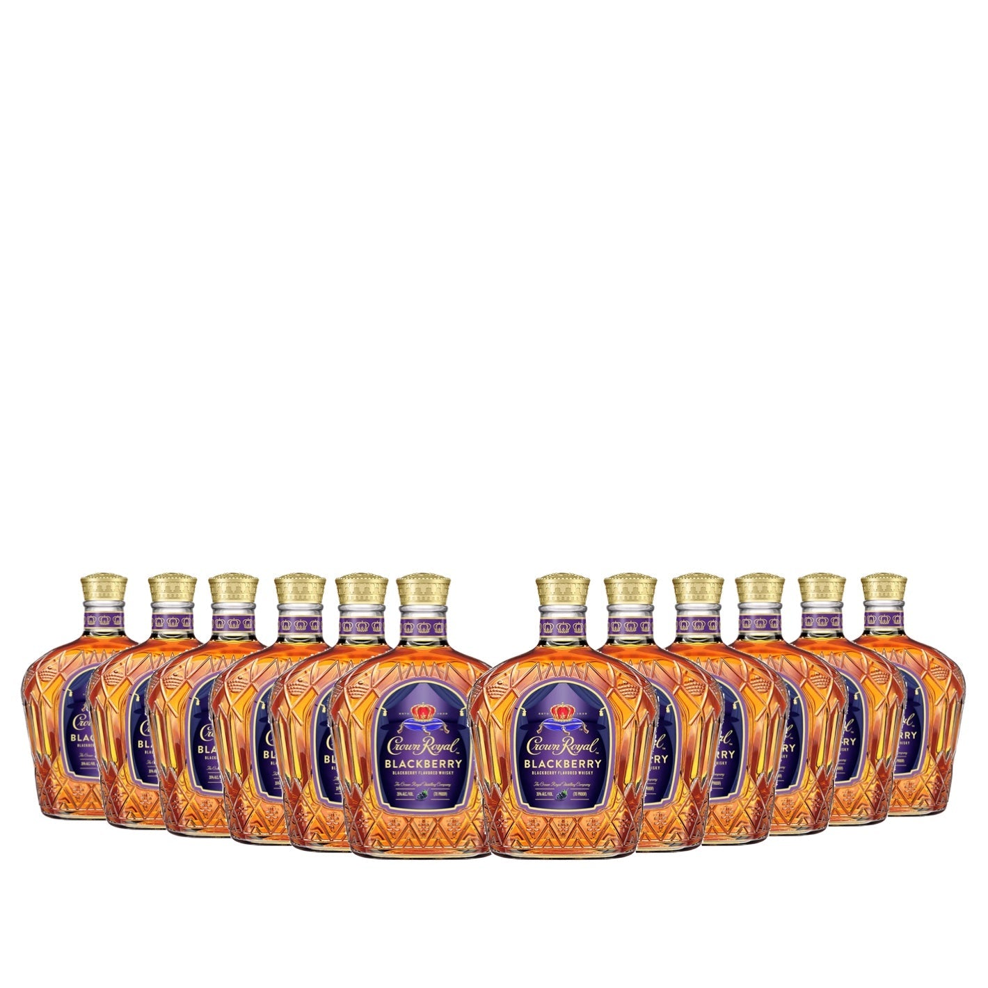 Crown Royal Limited Edition Blackberry Flavored Whisky Bundle 750ml 12 Pack