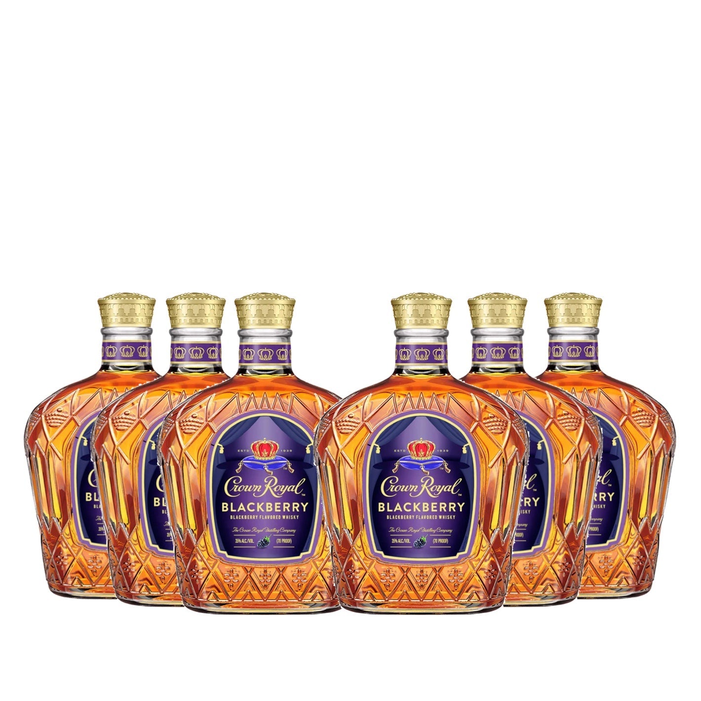 Crown Royal Limited Edition Blackberry Flavored Whisky Bundle 750ml 6 Pack