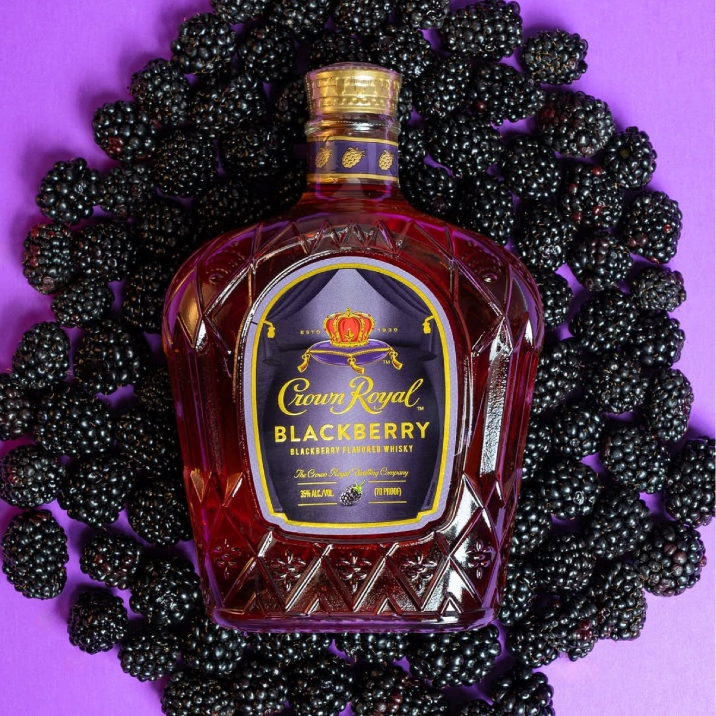 Crown Royal Limited Edition Blackberry Flavored Whisky Bundle 750ml 6 Pack
