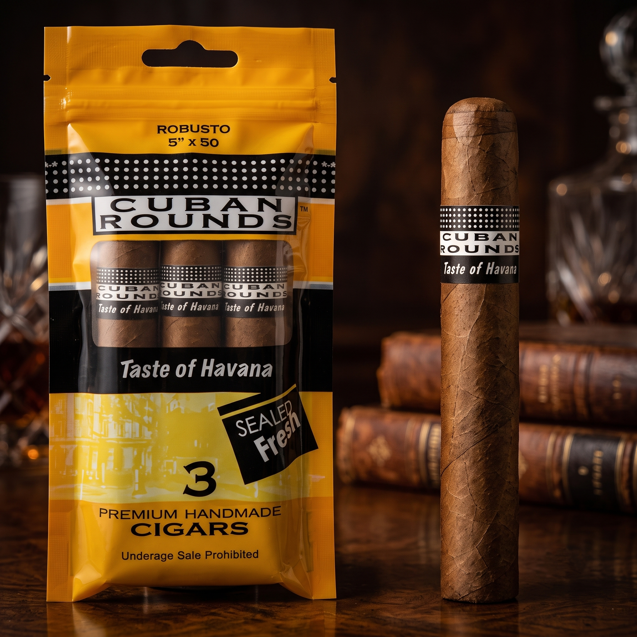 Cuban Rounds Robusto 3-Pack