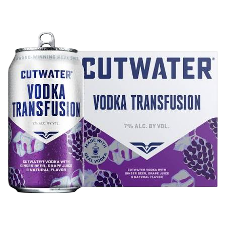 Cutwater Spirits Vodka Transfusion Cocktail 4pk 355 ml