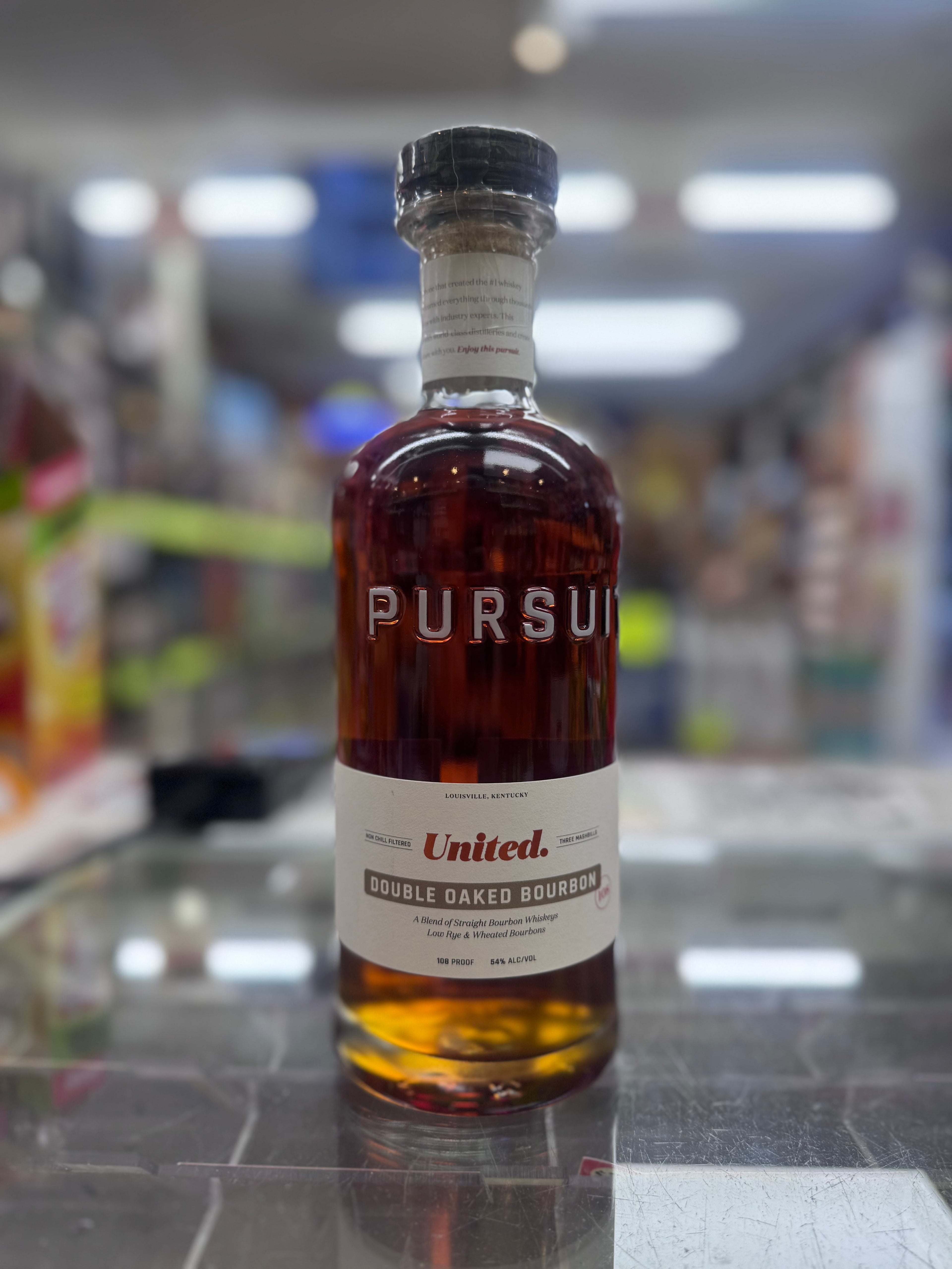 Pursuit United Double Oaked 108 Proof Straight Bourbon Whiskey 750ml