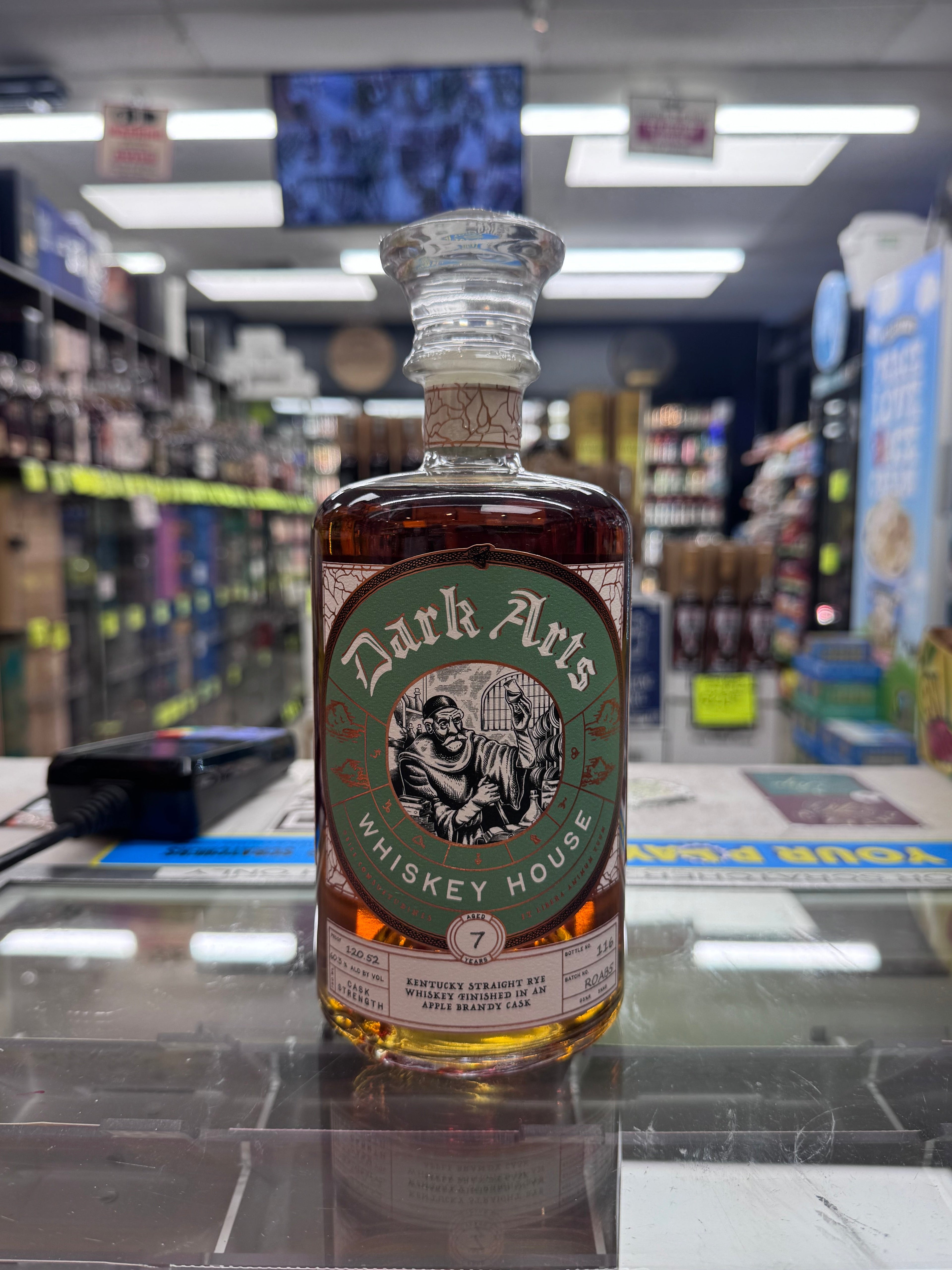 Dark Arts Whiskey House Apple Brandy Cask Finish Aged 7 Years Old Kentucky Straight Rye Whiskey