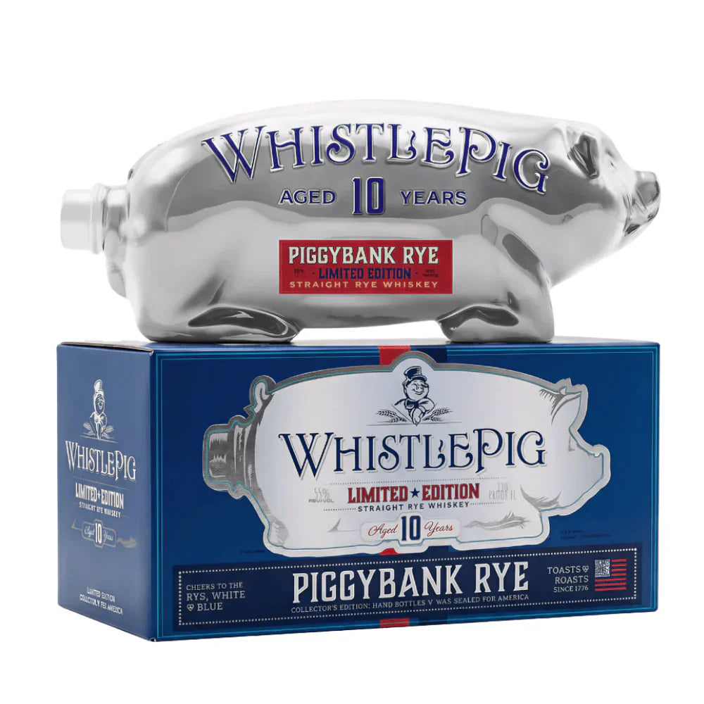WhistlePig 10 Year Piggybank Rye, White, & Blue Limited Edition