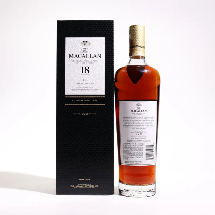 2020 Macallan 18 Year Old Sherry Oak Single Malt Scotch Whisky 750ml