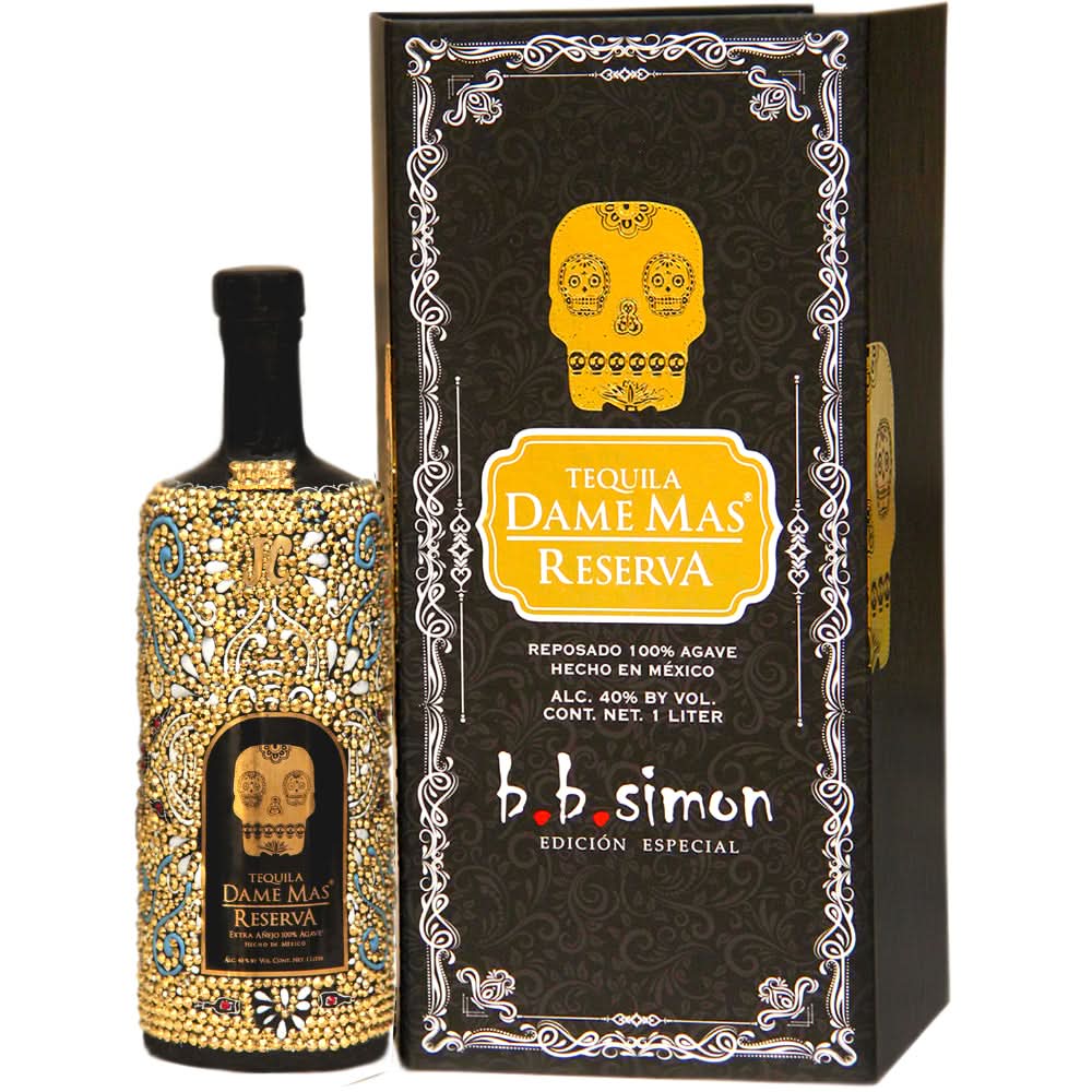 Dame Mas Reserva B.B. Simon Edicion Especial Gold Bottle Extra Anejo Tequila 1Lt