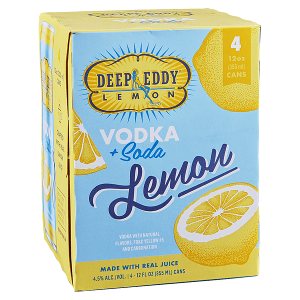 Deep Eddy Lemon Vodka & Soda 12-Oz Can 4-Pack