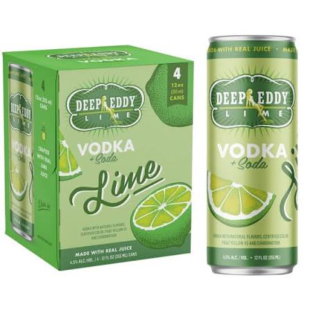 Deep Eddy Lime Flavoured Vodka Can 4-Pack