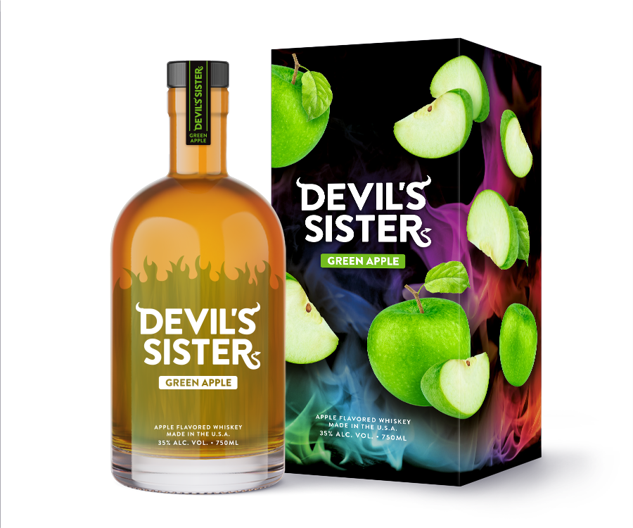 Devil's Sister Green Apple Flavored Whiskey 750ml